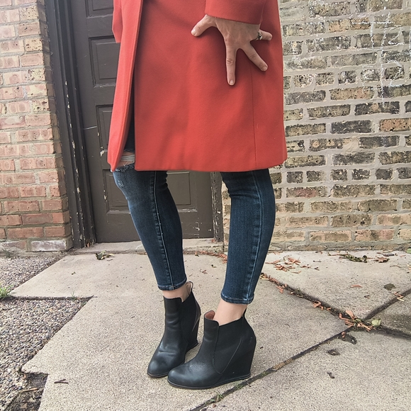 Corso Como Shoes - Black Wedge Boots